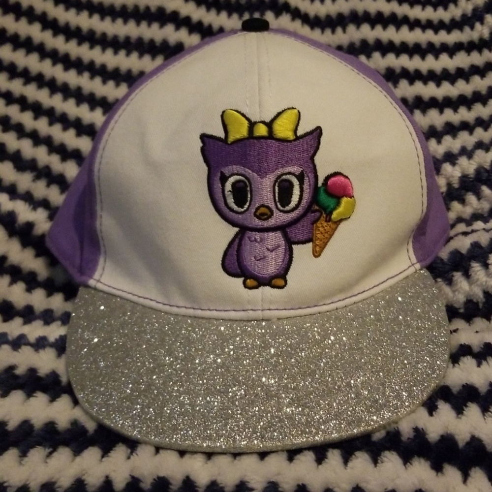 purple and silver tokidoki hat